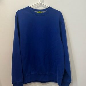 blue crewneck